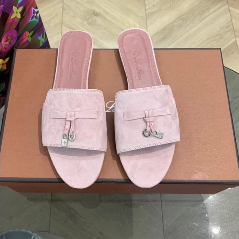 Blush Pink Suede Sandals